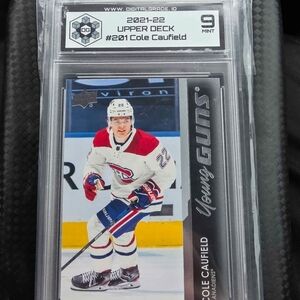 Mint 9 -Upper Deck 2021-22 Young Guns Hockey Trading Card -  Cole Caufield
